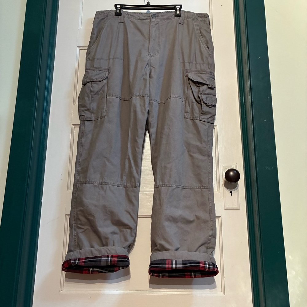Men's Lined 100% Cotton Cargo Pants**